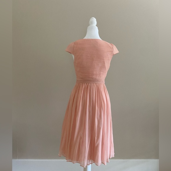 J CREW Mirabelle Silk Chiffon Pink Dress - Picture 2 of 3